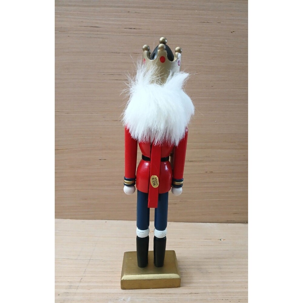 Nutcracker King Figurine 10" Wooden Christmas Decoration Mouth Opens & Shuts - Picture 5 of 11